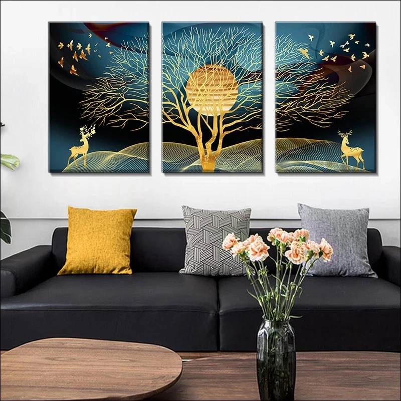 Modern Simple Decorative Painting with Frame Big Tree Poster Add Frame Bright Moon Canvas Painting Elk Living Room Special Gift
Modern Simple Decorative Painting with Frame Big Tree Poster Add Frame Bright Moon Canvas Painting Elk Living Room Special Gift