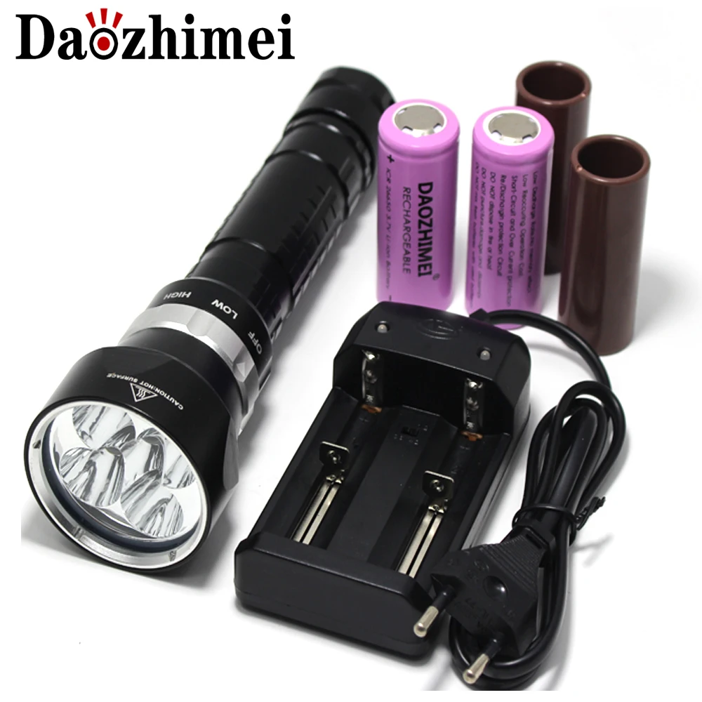 Светодиодный фонарик для дайвинга 50 Вт, 3 режима, 8000 Люмен, фонарь 5 x L2, 200 м, подводный водонепроницаемый светодиодный фонарь
Светодиодный фонарик для дайвинга 50 Вт, 3 режима, 8000 Люмен, фонарь 5 x L2, 200 м, подводный водонепроницаемый светодиодный фонарь