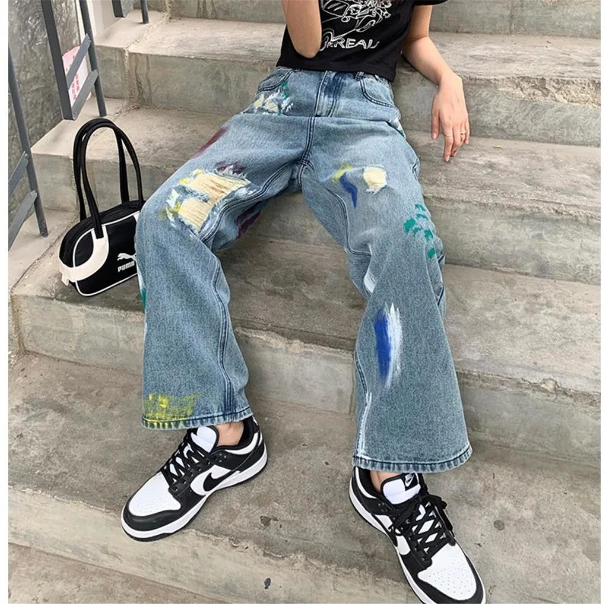 Hip Hop Ripped Pants Vintage Wash Jeans Women Spring 2021 New High Waist Funny Straight Gothic High Street Skeleton Denim Pants
Hip Hop Ripped Pants Vintage Wash Jeans Women Spring 2021 New High Waist Funny Straight Gothic High Street Skeleton Denim Pants