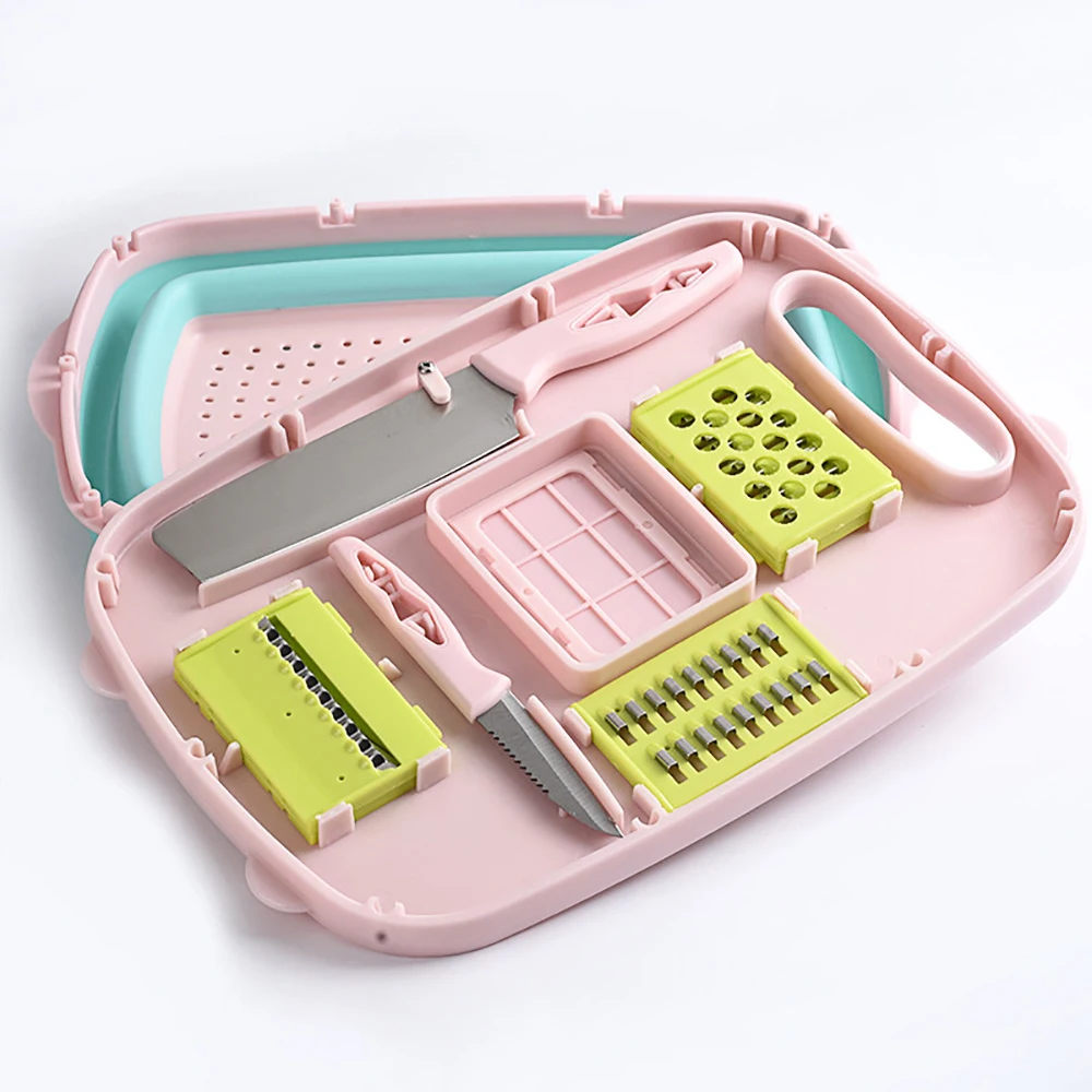 Collapsible Cutting Boards for Kitchen 9 In1 Multifunctional Plastic Cutting Board with Water Filter Basket Set Potato Grater
Collapsible Cutting Boards for Kitchen 9 In1 Multifunctional Plastic Cutting Board with Water Filter Basket Set Potato Grater