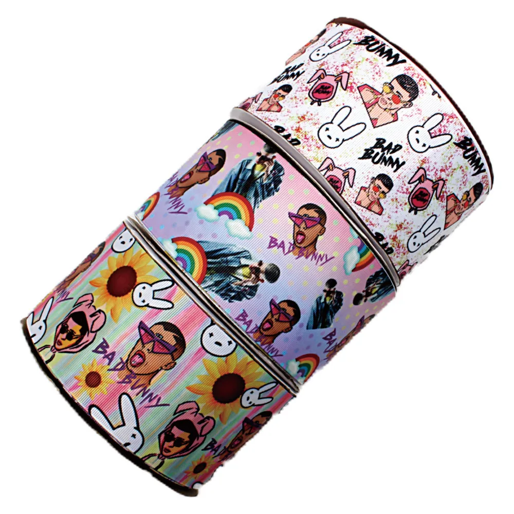 Grosgrain Ribbon Printed with Bad Bunny Character Cartoon Liston 25mm 10yards for DIY Hair Bow Webbing Party Craft Decoration
Grosgrain Ribbon Printed with Bad Bunny Character Cartoon Liston 25mm 10yards for DIY Hair Bow Webbing Party Craft Decoration