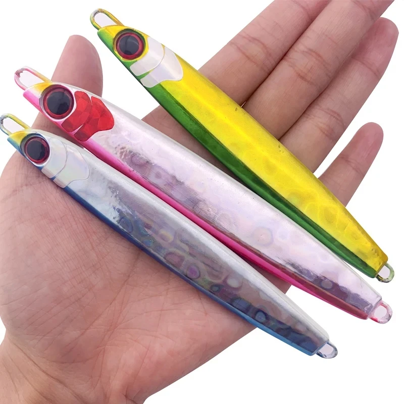 3Pcs/lot Fishing Lures 120g 160g Metal Jig Luminous Hard Artificial Bait Wobbler 3D Eye For Fast Sinking Sea Fishing Tackle 2021
3Pcs/lot Fishing Lures 120g 160g Metal Jig Luminous Hard Artificial Bait Wobbler 3D Eye For Fast Sinking Sea Fishing Tackle 2021