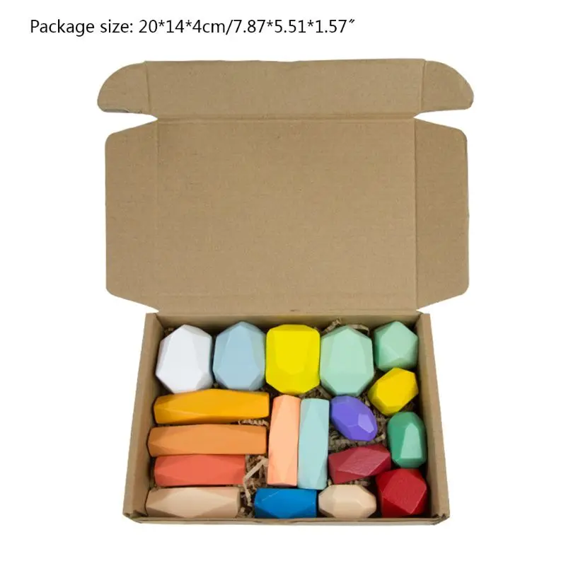 18 Pcs Children Wooden Colored Stone Stacking Game Building Block Kids Toys Gift G88E
18 Pcs Children Wooden Colored Stone Stacking Game Building Block Kids Toys Gift G88E