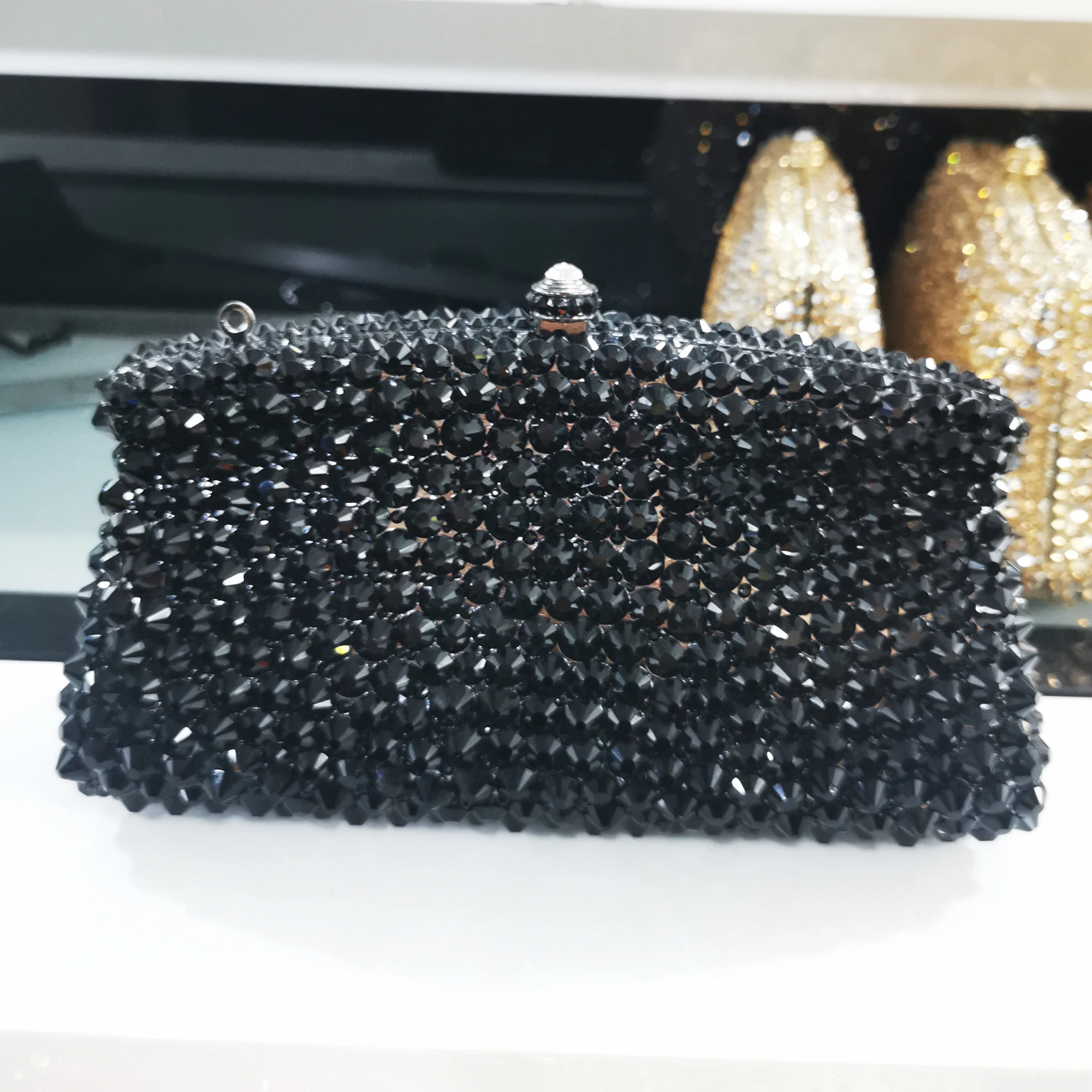 XIYUAN Women Gold/Black/champagne Color Crystal Evening Bag Purse and Handbag Bridal Diamond Clutch Minaudiere Wedding Party Bag
XIYUAN Women Gold/Black/champagne Color Crystal Evening Bag Purse and Handbag Bridal Diamond Clutch Minaudiere Wedding Party Bag