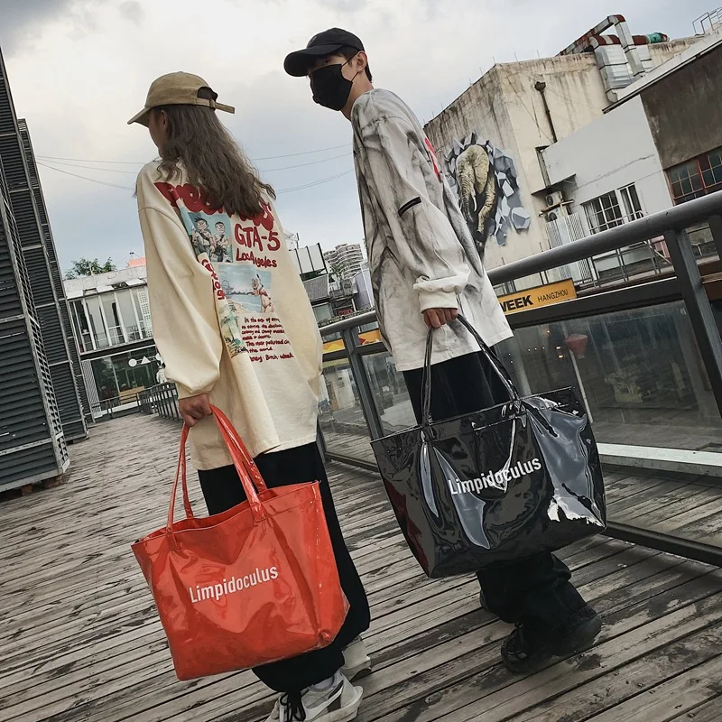 Transparent PVC Laser Handbag Beach Shoulder Bag Women Trend Tote Hot Sale Jelly Color Plastic Clear Large Capacity Custom LOGO
Transparent PVC Laser Handbag Beach Shoulder Bag Women Trend Tote Hot Sale Jelly Color Plastic Clear Large Capacity Custom LOGO
