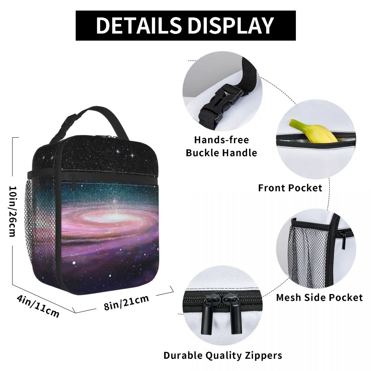 Stars Galaxy Lunch Bag for Women Men Large Insulated Lunch Box with Water Bottle Holder and Pockets
Stars Galaxy Lunch Bag for Women Men Large Insulated Lunch Box with Water Bottle Holder and Pockets