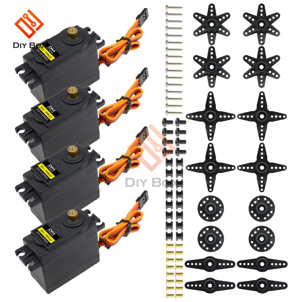 4PCS MG996 MG 996R MG996R DIY High Speed Metal Gears Digital RC Servo Motor High Torque Helicopter Car Boat Torque RC Car 1/8
4PCS MG996 MG 996R MG996R DIY High Speed Metal Gears Digital RC Servo Motor High Torque Helicopter Car Boat Torque RC Car 1/8