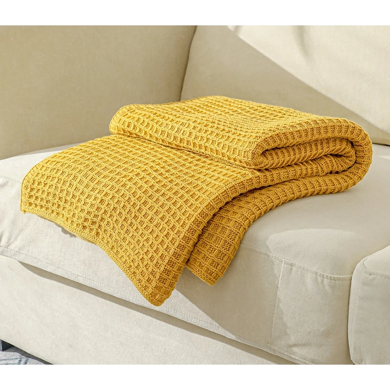 130*150CM Knitted Waffle Plaid Blankets Travel Office Air Condition Nap Blanket Bedding Coverlet Lattice Throw Quilt Bedspread
130*150CM Knitted Waffle Plaid Blankets Travel Office Air Condition Nap Blanket Bedding Coverlet Lattice Throw Quilt Bedspread