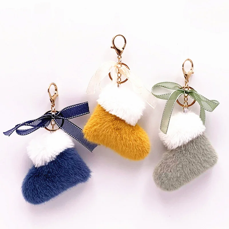 Cartoon Plush Christmas Boots Bow Keychain Women Girls Backpack Satchel Pendant Female Car Key Chain Key Ring Gift
Cartoon Plush Christmas Boots Bow Keychain Women Girls Backpack Satchel Pendant Female Car Key Chain Key Ring Gift