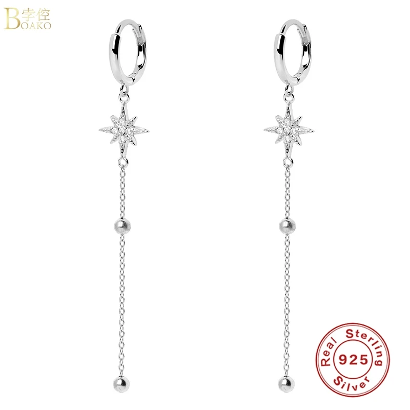 BOAKO Tassel Stars 2020 Trend Earrings Silver 925 Jewelry Earrings Dangle Cartilage Ear Piercing Fast Fashion Ear Cuff #12.7
BOAKO Tassel Stars 2020 Trend Earrings Silver 925 Jewelry Earrings Dangle Cartilage Ear Piercing Fast Fashion Ear Cuff #12.7