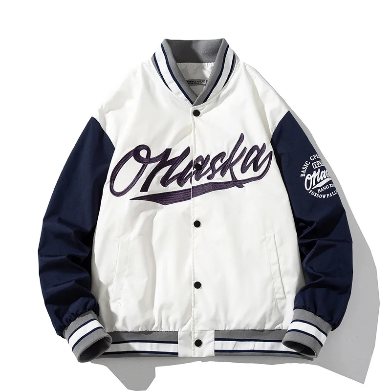 SEVEYFAN Men's Fashion Embroidery Bomber Jacket Hip Hop Patchwork Baseball Coat Spring Autumn Coat for Couples
SEVEYFAN Men's Fashion Embroidery Bomber Jacket Hip Hop Patchwork Baseball Coat Spring Autumn Coat for Couples