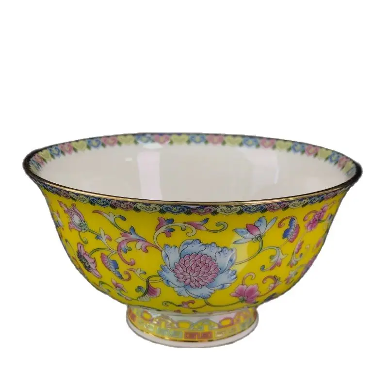 Early collection of antique gold painted famille rose flower pattern bowl family decoration ornaments
Early collection of antique gold painted famille rose flower pattern bowl family decoration ornaments