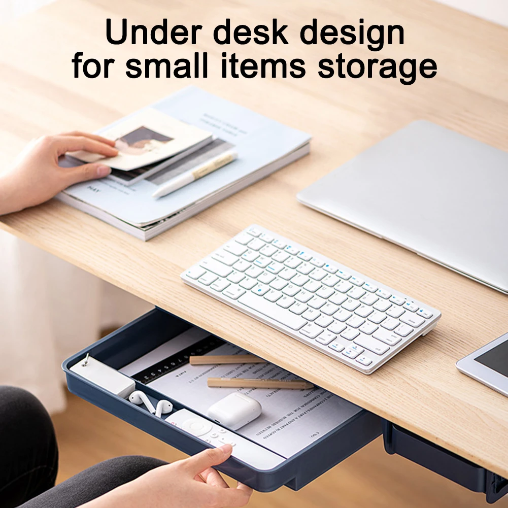 Self-Adhesive Under Desk Drawer Hidden Desktop Sticky Drawer Organizer for Stationery Pencil Toys Remote Controller, Blue/Gray
Self-Adhesive Under Desk Drawer Hidden Desktop Sticky Drawer Organizer for Stationery Pencil Toys Remote Controller, Blue/Gray