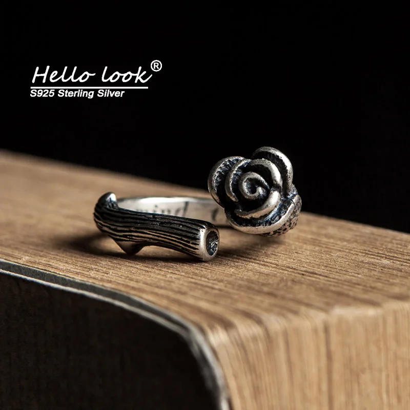 HelloLook 925 пробы Серебряное готическое кольцо в виде розы для мужчин и женщин, регулируемый размер
HelloLook 925 пробы Серебряное готическое кольцо в виде розы для мужчин и женщин, регулируемый размер
