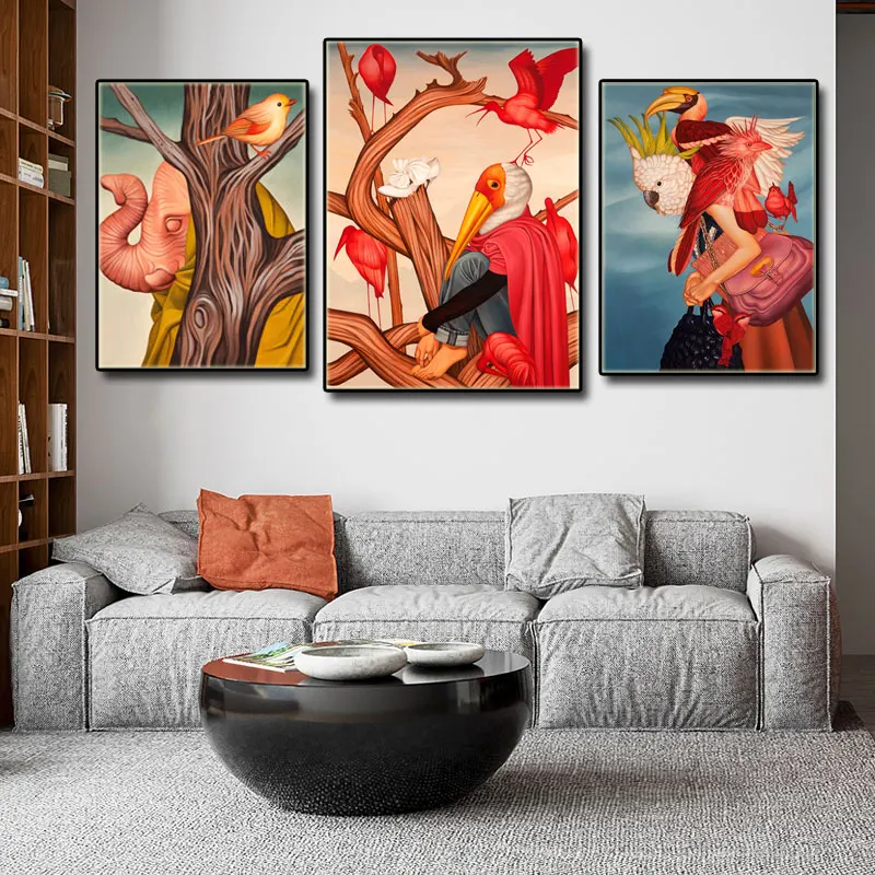Illustration Canvas Painting Abstract Art Woman and Animals Poster Plant Landscape Painting Living Room Wall Pictures Home Decor
Illustration Canvas Painting Abstract Art Woman and Animals Poster Plant Landscape Painting Living Room Wall Pictures Home Decor