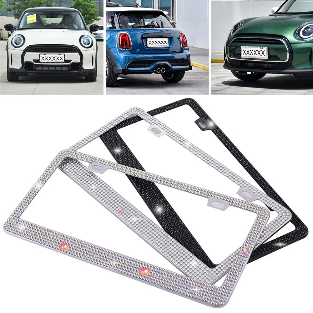 Rhinestone License Plate Holder Personalised Cute Car License Number Plate Surround Frame Protect Your Plates With 2pcsScrew Nut
Rhinestone License Plate Holder Personalised Cute Car License Number Plate Surround Frame Protect Your Plates With 2pcsScrew Nut