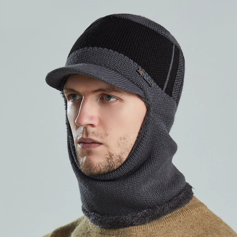 Autumn and Winter Scarf Hat Men's Outdoor Warm Wool Cycling Cold Proof Wool Knitted Hat Color Contrast Wool Peaked Cap For Men
Autumn and Winter Scarf Hat Men's Outdoor Warm Wool Cycling Cold Proof Wool Knitted Hat Color Contrast Wool Peaked Cap For Men
