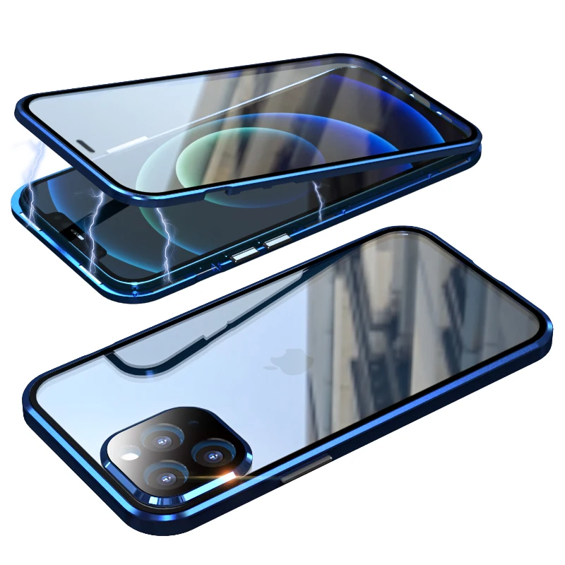 Magnetic Metal For iPhone 12 Pro Max Mini Case Cover coque Clear Double-Sided Glass Bumper Phone Case luxury carcasa Men Girl
Magnetic Metal For iPhone 12 Pro Max Mini Case Cover coque Clear Double-Sided Glass Bumper Phone Case luxury carcasa Men Girl
