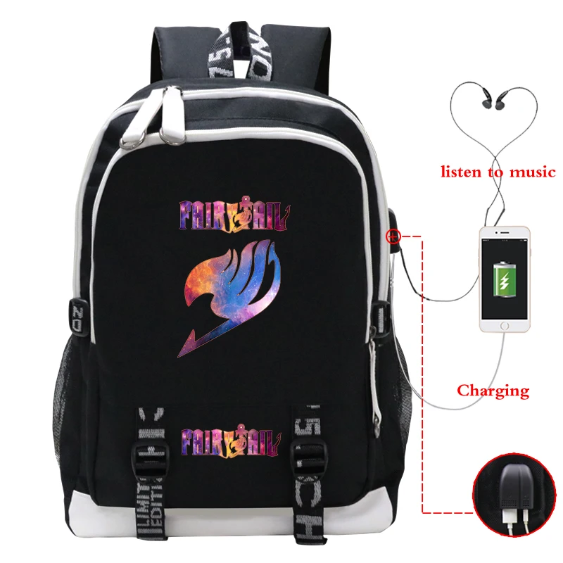 FAIRY TAIL Backpacks for Teenage Girls and Boys Backpack School Bag Usb Charging Anime Kids Bags Polyester Fashion School Bags
FAIRY TAIL Backpacks for Teenage Girls and Boys Backpack School Bag Usb Charging Anime Kids Bags Polyester Fashion School Bags