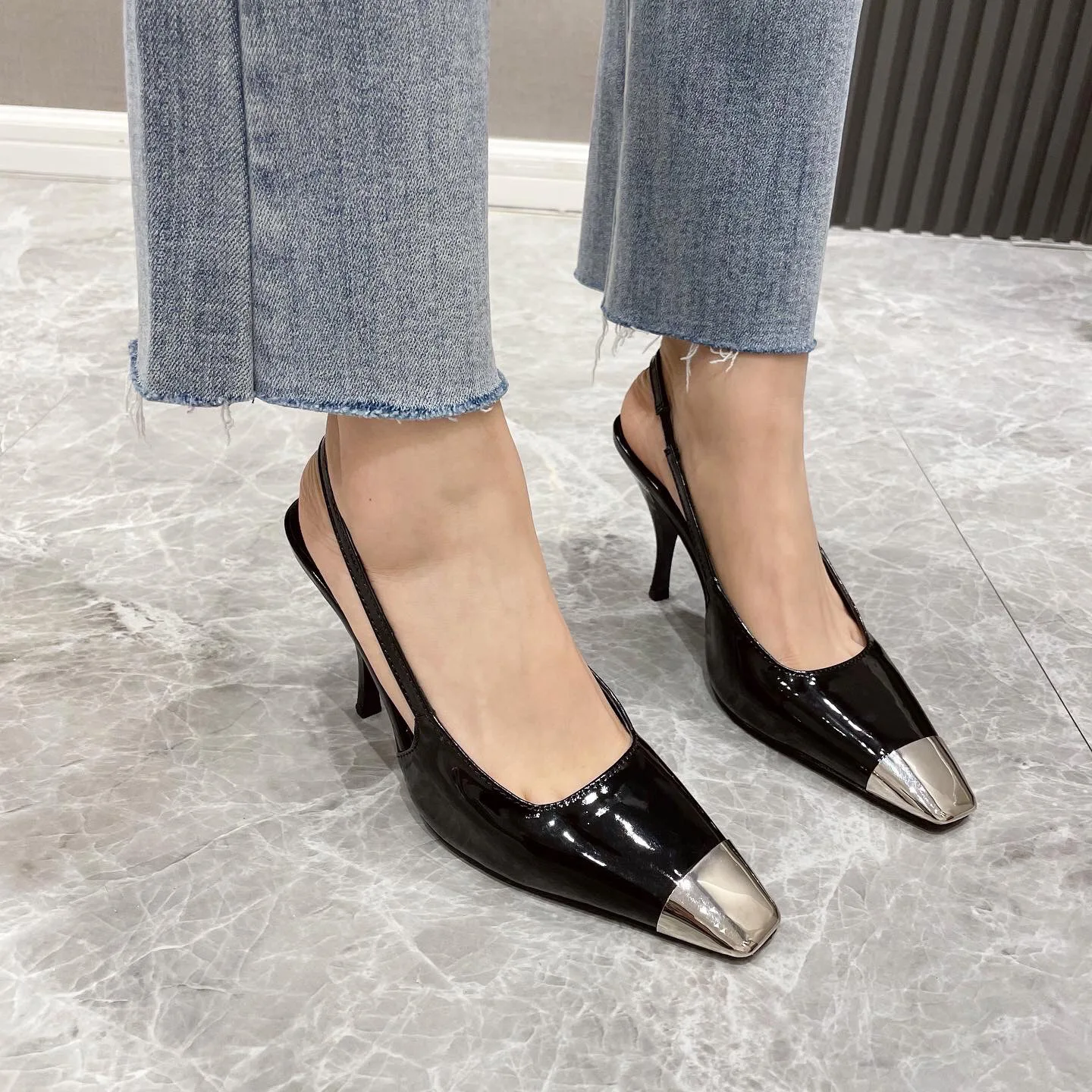Shallow Mouth Comfort Shoes for Women Med Sandals Stiletto Heels Square Toe Suit Female Beige Open Low Spring Medium Leather Hig
Shallow Mouth Comfort Shoes for Women Med Sandals Stiletto Heels Square Toe Suit Female Beige Open Low Spring Medium Leather Hig