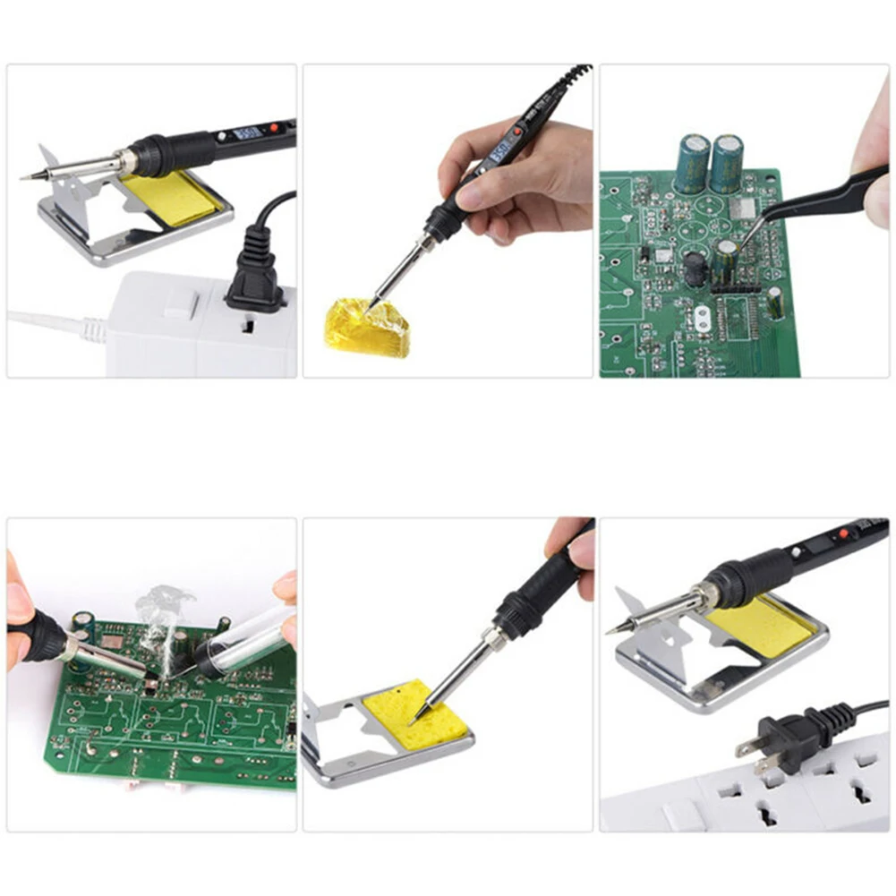 80W Solder Iron Digital LCD Electric Adjustable Temperature Welding Tools Hand Professional Soldering Tool Set For Hobbies Kit
80W Solder Iron Digital LCD Electric Adjustable Temperature Welding Tools Hand Professional Soldering Tool Set For Hobbies Kit