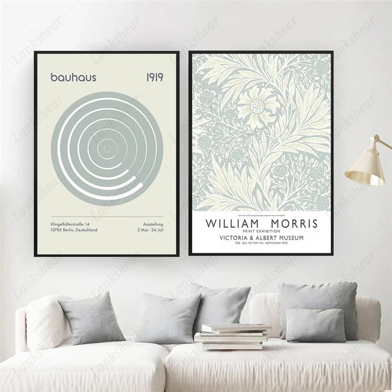 Posters and Prints Bauhaus Green Exhibition Poster Wall Art Pictures William Morris Flowers Leaf Canvas Painting for Room Decor 
Posters and Prints Bauhaus Green Exhibition Poster Wall Art Pictures William Morris Flowers Leaf Canvas Painting for Room Decor