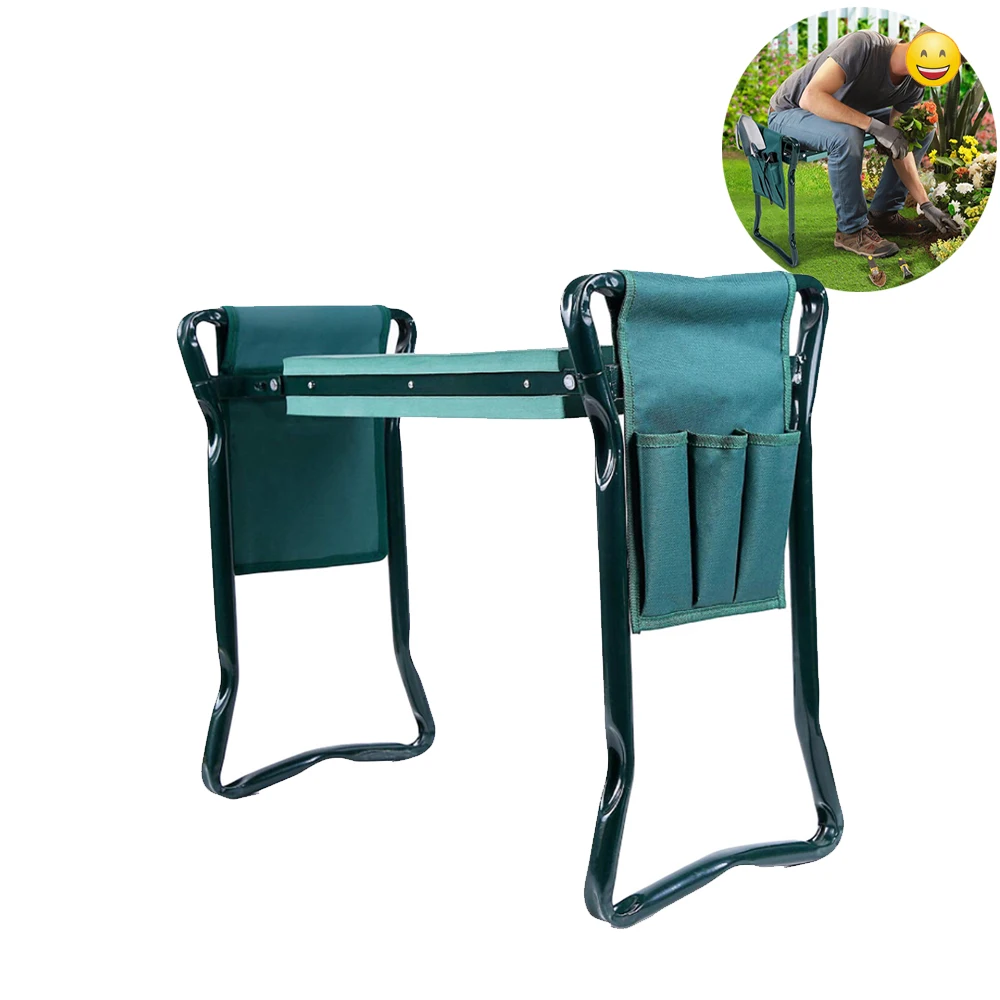 Складное садовое сиденье наколенник из нержавеющей стали садовый стул с сумкой