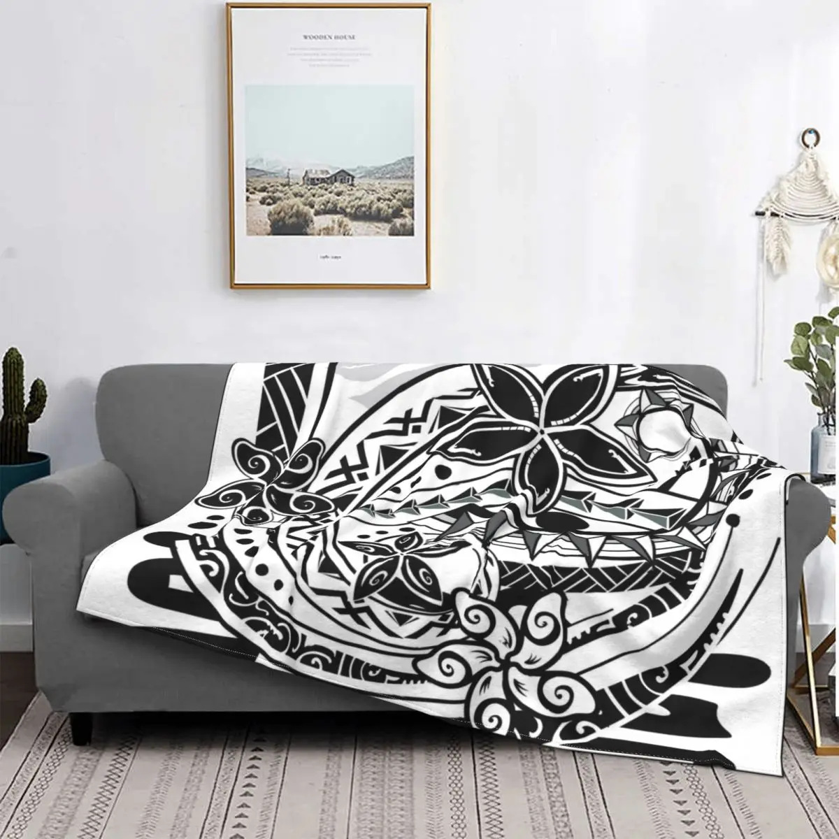 Polynesian Tribal Threads Blanket Flannel Spring/Autumn Hawaiian Multi-function Ultra-Soft Throw Blankets for Home Travel Plush 
Polynesian Tribal Threads Blanket Flannel Spring/Autumn Hawaiian Multi-function Ultra-Soft Throw Blankets for Home Travel Plush