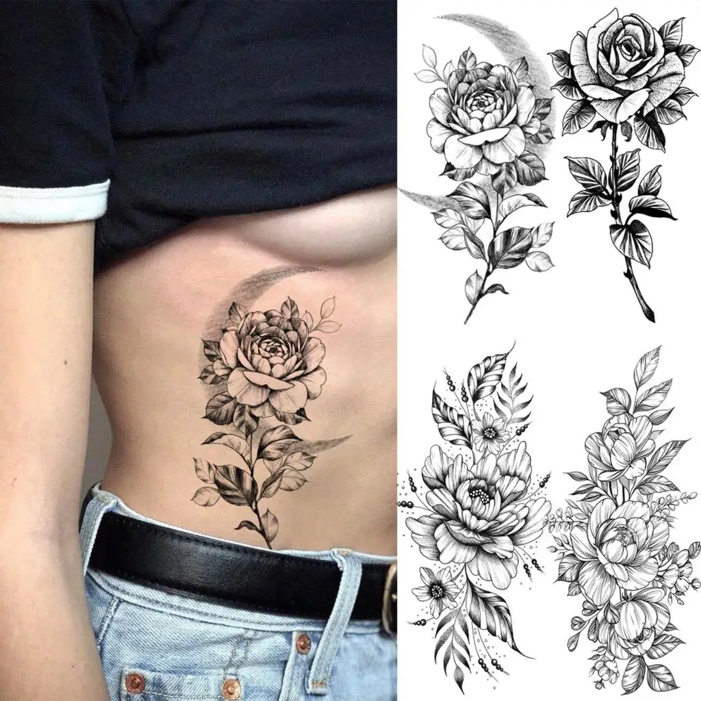 Реалистичная роза, цветок, Луна, Сексуальная Талия, временные татуировки для женщин, взрослая девушка, Далия, пион, искусственная Татуировка предплечья, искусственная татуировка 
Реалистичная роза, цветок, Луна, Сексуальная Талия, временные татуировки для женщин, взрослая девушка, Далия, пион, искусственная Татуировка предплечья, искусственная татуировка