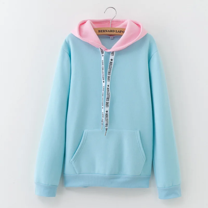 Hoodie 2021 Women's Sweater Stitching Winter Fleece Pocket Trendy Sports Sweater Women
Hoodie 2021 Women's Sweater Stitching Winter Fleece Pocket Trendy Sports Sweater Women
