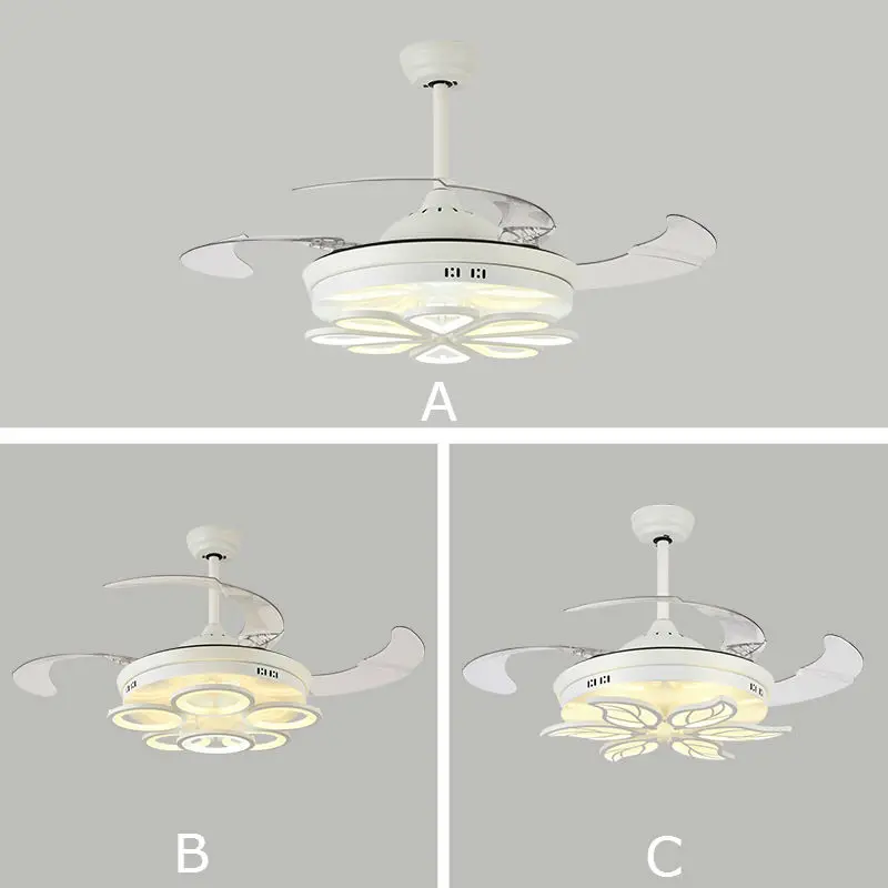 42 Inch Invisible Ceiling Fans Home Decoration Light with Remote Control 60W LED Lamp 3 Color Change Retractable Blades
42 Inch Invisible Ceiling Fans Home Decoration Light with Remote Control 60W LED Lamp 3 Color Change Retractable Blades