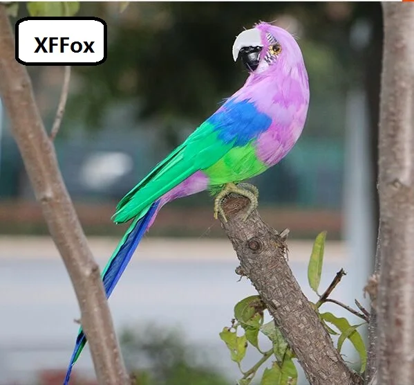 

creative real life purple parrot model foam&feather turned simulation parrot bird gift about 32cm xf2519