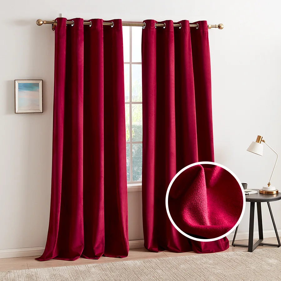 Modern Red Velvet Curtains for Living Room Bedroom European Brown Solid Window Curtains Drapes Customize
Modern Red Velvet Curtains for Living Room Bedroom European Brown Solid Window Curtains Drapes Customize