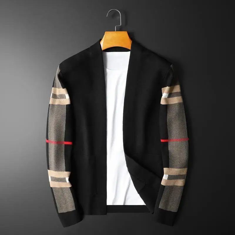 European and American spring and autumn men's Plaid knitted cardigan sweater casual large Long Sleeve Jacket
European and American spring and autumn men's Plaid knitted cardigan sweater casual large Long Sleeve Jacket