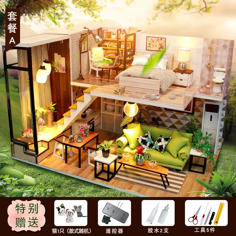 3D Doll House Miniature DIY Dollhouse with Furnitures Wooden House Funny Toys for Children Casa De Boneca Birthday Gift OO50WW
3D Doll House Miniature DIY Dollhouse with Furnitures Wooden House Funny Toys for Children Casa De Boneca Birthday Gift OO50WW