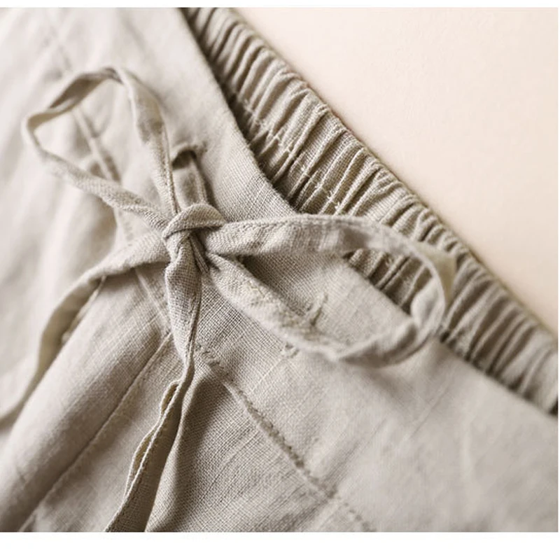 Women Vintage Linen Cotton Solid Long Pants Elastic Waist Loose Female Trouser Casual Pencil Pants Drawstring Waist Trousers
Women Vintage Linen Cotton Solid Long Pants Elastic Waist Loose Female Trouser Casual Pencil Pants Drawstring Waist Trousers