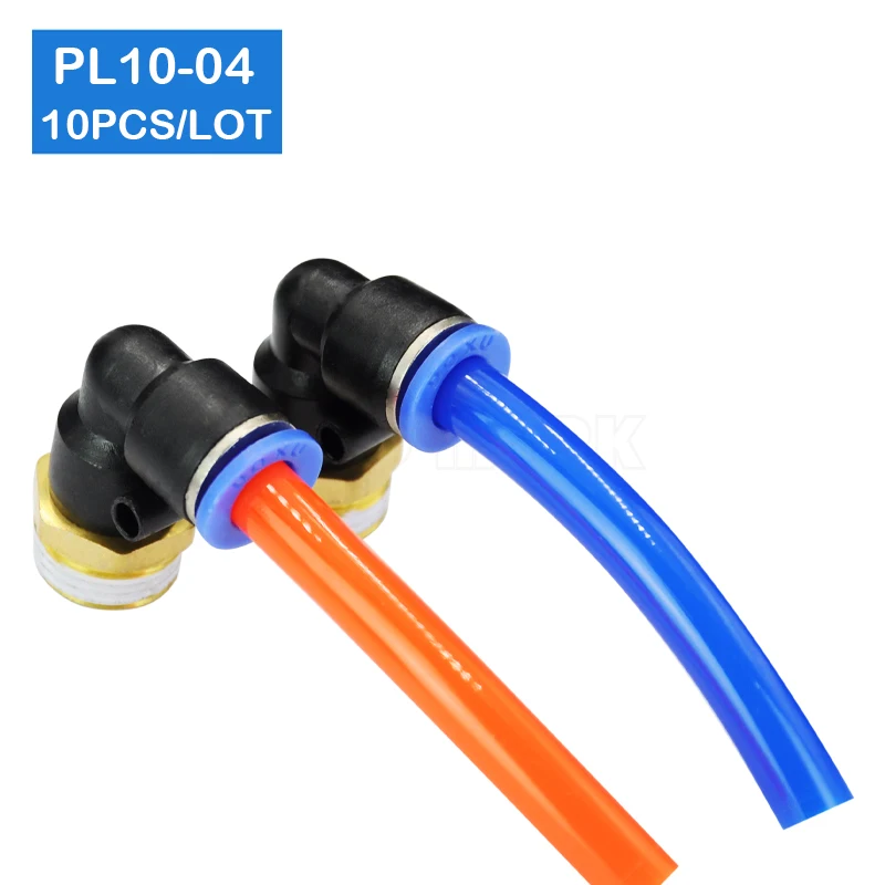 High quality 10 Pcs of PL10-04, L Shaped PT 1/2" Male Threaded to 10mm Tubing Pneumatic Quick Fitting
High quality 10 Pcs of PL10-04, L Shaped PT 1/2" Male Threaded to 10mm Tubing Pneumatic Quick Fitting