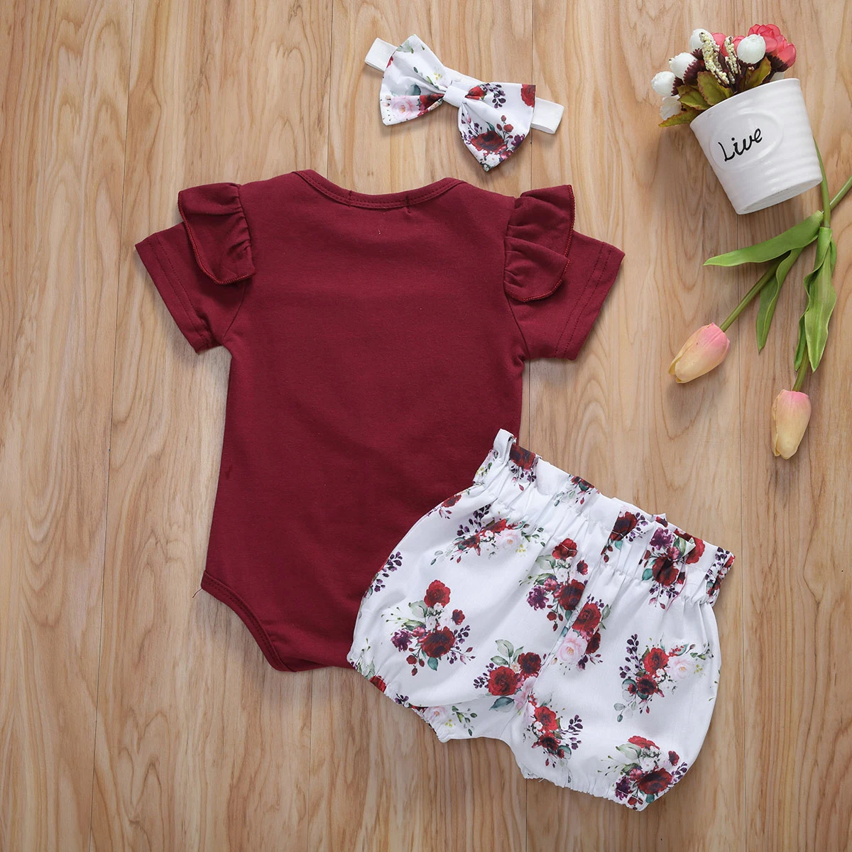 Toddler Girl Clothes 2020 Newborn Baby Girls Kid Clothes Jumpsuit Tops + Flowers Shorts + Headband 3PCS
Toddler Girl Clothes 2020 Newborn Baby Girls Kid Clothes Jumpsuit Tops + Flowers Shorts + Headband 3PCS