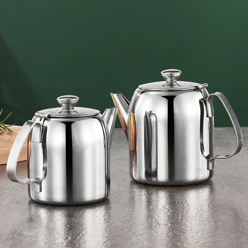 Stainless Steel Teapot Coffee Pot Kettle with Filtering Holes Home Kitchen Bar Coffee Shop Accessories
Stainless Steel Teapot Coffee Pot Kettle with Filtering Holes Home Kitchen Bar Coffee Shop Accessories