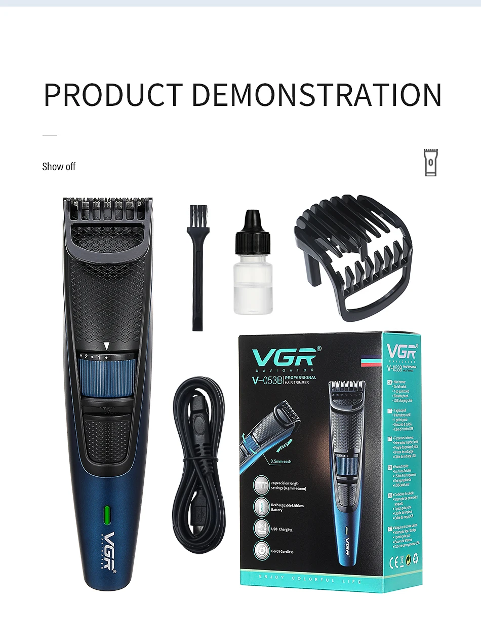 VGR Self-service Hair Clipper Household Electric Hair Clipper Shaving Portable Fine-tuning Hair Clipper V-053B
VGR Self-service Hair Clipper Household Electric Hair Clipper Shaving Portable Fine-tuning Hair Clipper V-053B