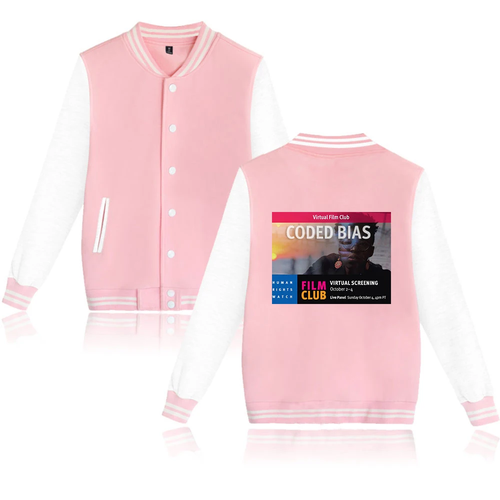 Coded Bias Fashion Prints Baseball Jackets Women/Men Long Sleeve Jacket 2020 Hot Sale Casual Streetwear Clothes
Coded Bias Fashion Prints Baseball Jackets Women/Men Long Sleeve Jacket 2020 Hot Sale Casual Streetwear Clothes
