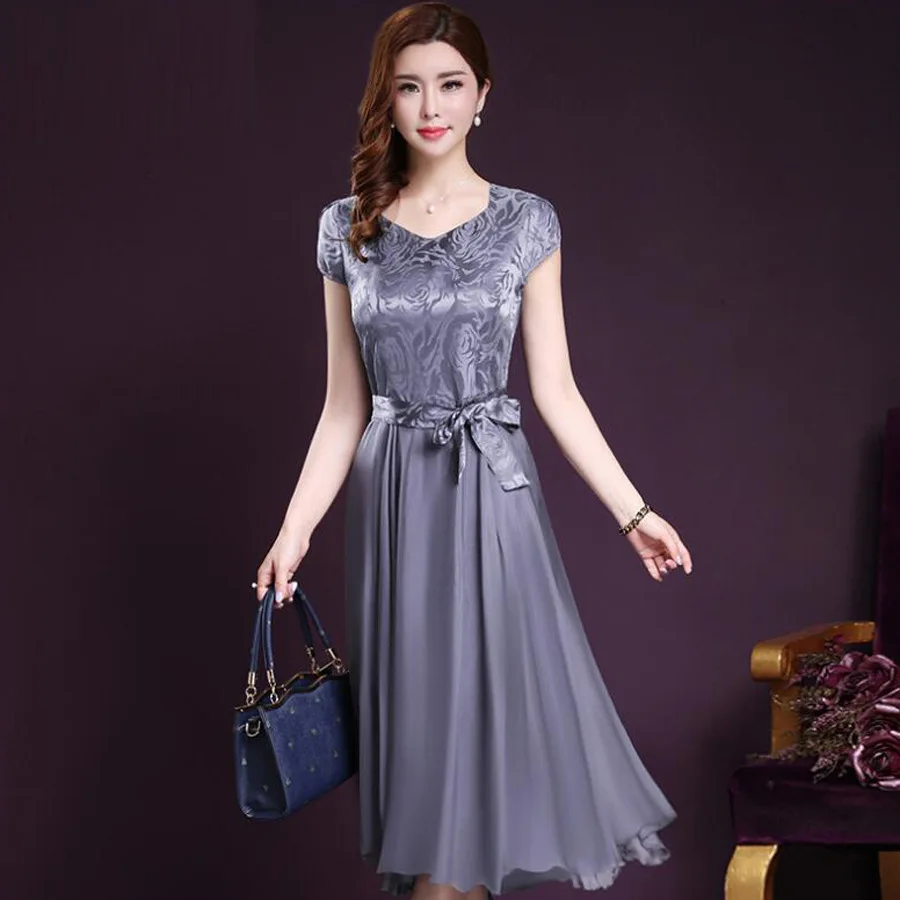 Dresses For Women Spring Summer Short-Sleeved Elegant Large Size Dress Style New Slim Round Neck Short Sleeve Belt Dress
Dresses For Women Spring Summer Short-Sleeved Elegant Large Size Dress Style New Slim Round Neck Short Sleeve Belt Dress