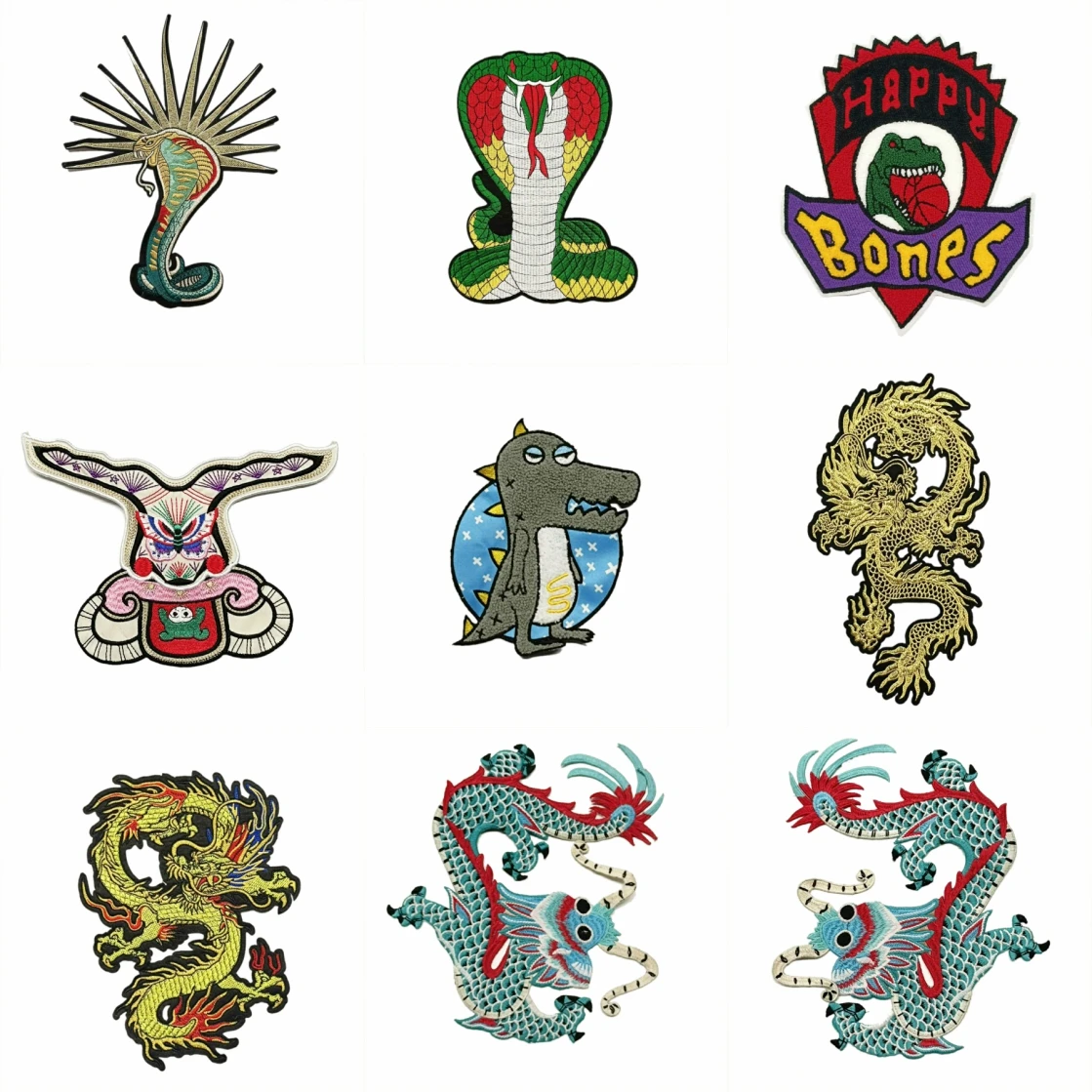large embroidery big loong snake dinosaur animal cartoon patches for clothing QR-57
large embroidery big loong snake dinosaur animal cartoon patches for clothing QR-57