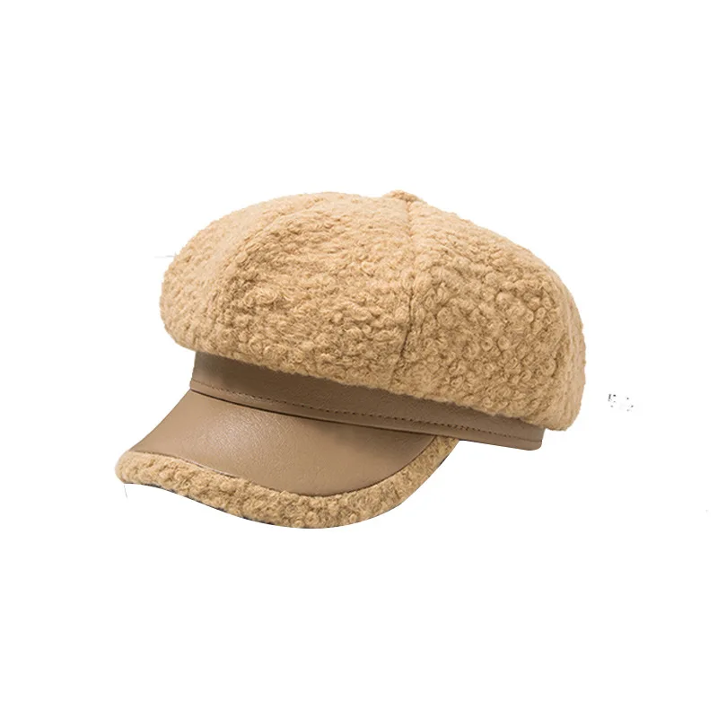 version Japanese literature and art lamb hair octagonal hat female autumn and winter warm retro Korean painter hat
version Japanese literature and art lamb hair octagonal hat female autumn and winter warm retro Korean painter hat