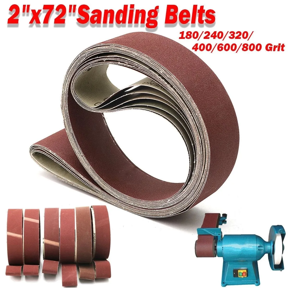 6Pcs 5x182cm Sanding Belt 180 240 320 400 600 800 Grits Abrasive Belt Sanding Band Sandpaper Grinder Sander Grinding Polishing T
6Pcs 5x182cm Sanding Belt 180 240 320 400 600 800 Grits Abrasive Belt Sanding Band Sandpaper Grinder Sander Grinding Polishing T