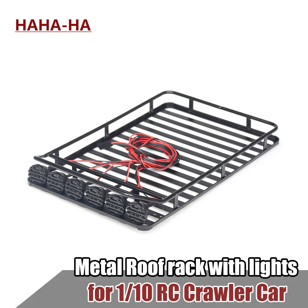 Metal Roof Rack Luggage Rack with Lights for 1/10 RC Crawler TRX4 Axial SCX10 Wraith D90 D110 TAMIYA CC01 Upgrade Part
Metal Roof Rack Luggage Rack with Lights for 1/10 RC Crawler TRX4 Axial SCX10 Wraith D90 D110 TAMIYA CC01 Upgrade Part