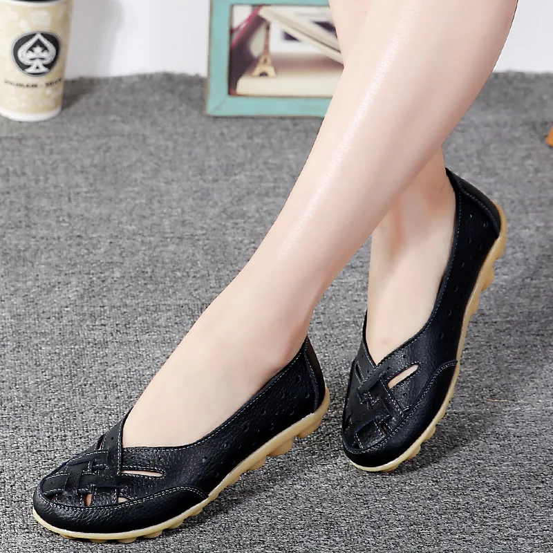 New Large size summer women flats shoes genuine leather shoes woman cut-outs loafers slip on breathable casual women's shoes
New Large size summer women flats shoes genuine leather shoes woman cut-outs loafers slip on breathable casual women's shoes