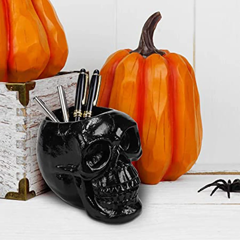 Black/Pink Skull Resin Pencil Holder Halloween Decorative Skeleton Head Stationery Desktop Organizer JR Deals
Black/Pink Skull Resin Pencil Holder Halloween Decorative Skeleton Head Stationery Desktop Organizer JR Deals
