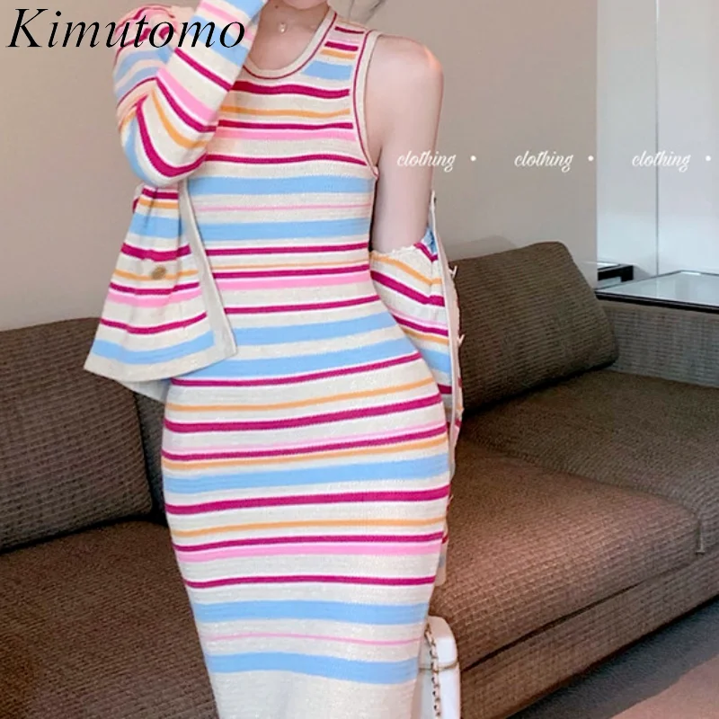 Kimutomo комплект из 2 предметов без рукавов в полоску, Женский Осенний корейский элегантный кардиган с длинным рукавом, Модная трикотажная Жен...
Kimutomo комплект из 2 предметов без рукавов в полоску, Женский Осенний корейский элегантный кардиган с длинным рукавом, Модная трикотажная Жен...