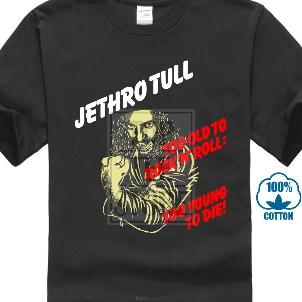Новая Черная футболка Jethro Tull * Too Old To Rock N Roll размер S M L Xl 2Xl 3Xl|Мужские футболки| |
